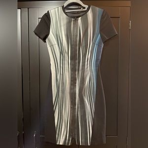Like new Elie Tahari zip-front multicolored dress, Size 0